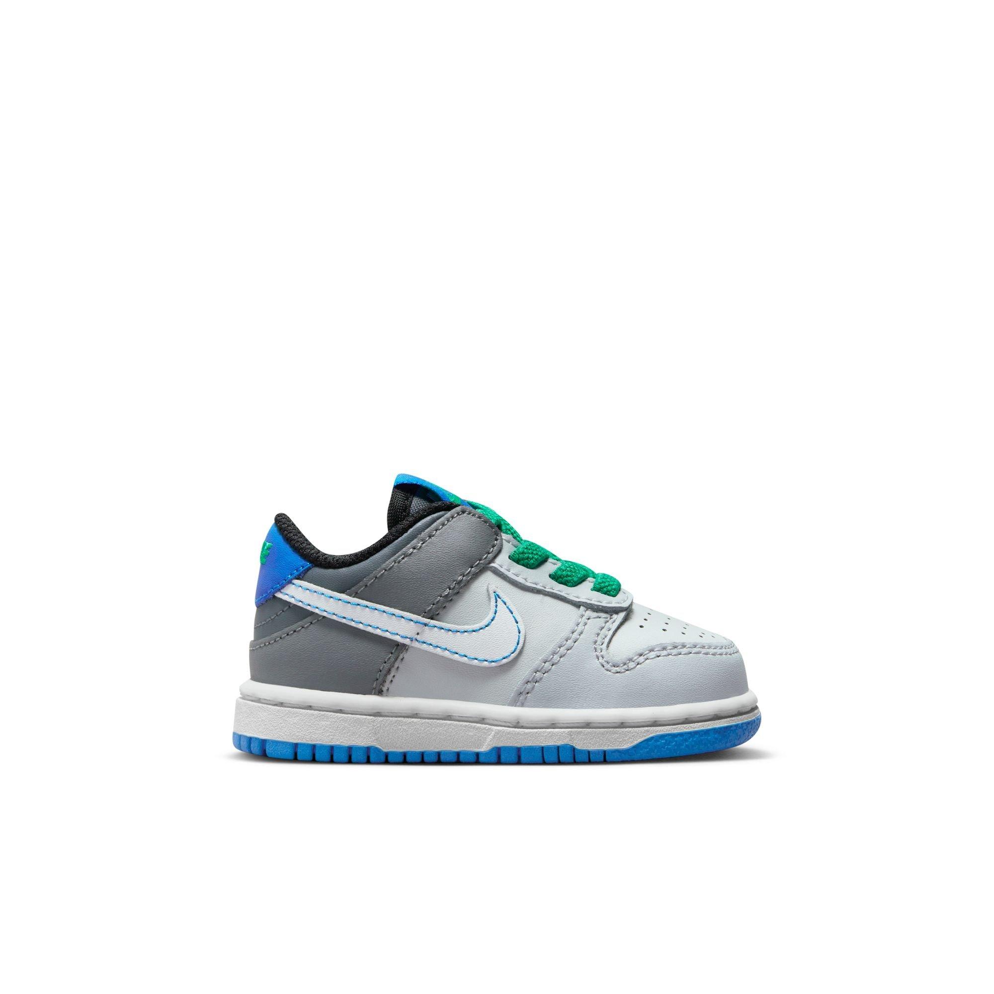 Nike Dunk Low "Pure Platinum/White/Cool Grey" Toddler Boys' Shoe - GREY/BLUE
